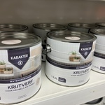 Ca. 10x Krijtverf 2,5 ltr emmers kleur beige